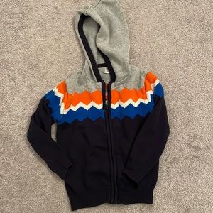 Boys Multicolored Sweater Zip Up Hoodie Size 3T from Gymboree